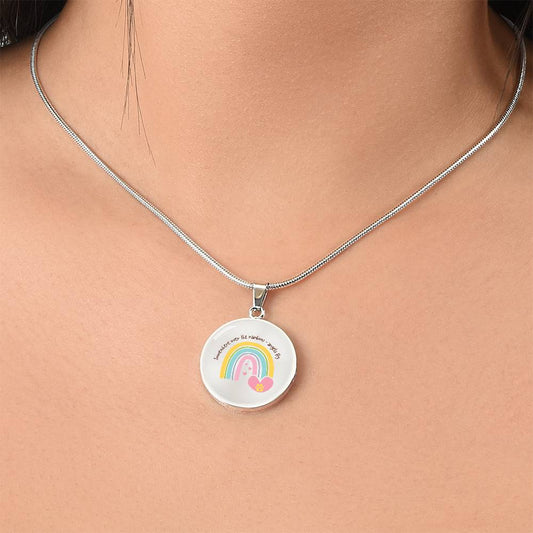 Somewhere over the Rainbow-angels Fly - Gift Necklace For Mom, Wife, daughter, Girlfriend, Grandma