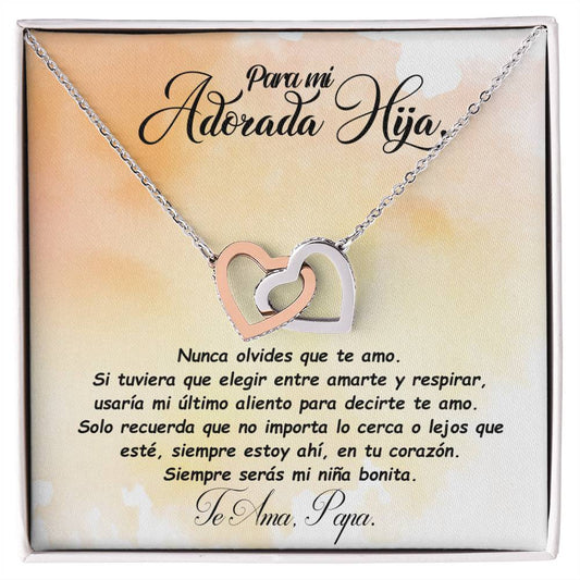 collar de Corazones enlazados | Regalo para hija | Collar para hija
