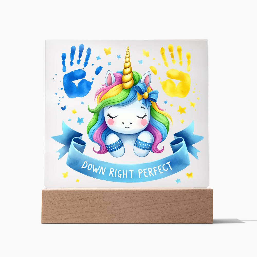 Down Right Perfect (Down Syndrome Acrylic Plaque)