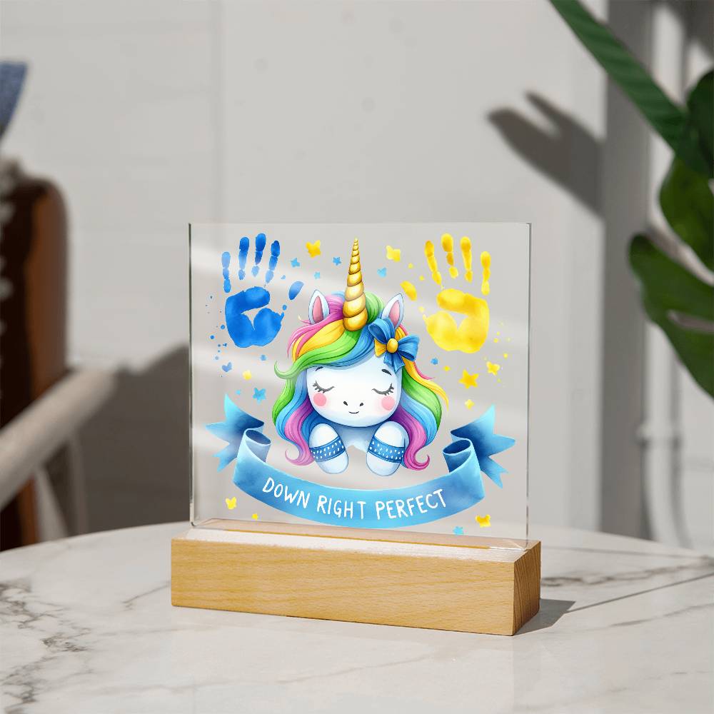 Down Right Perfect (Down Syndrome Acrylic Plaque)