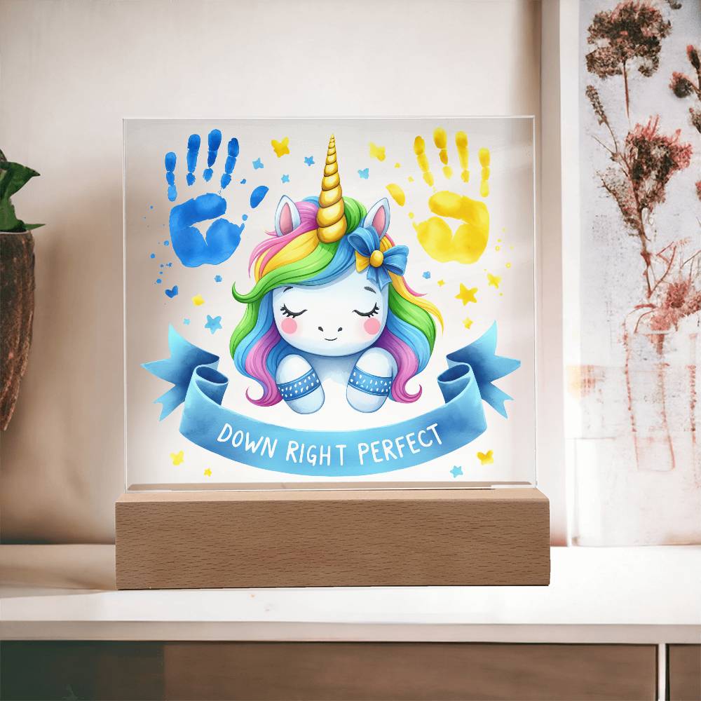 Down Right Perfect (Down Syndrome Acrylic Plaque)