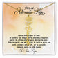 Para mi adorada hija, name Necklace with Birth Flower