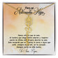 Para mi adorada hija, name Necklace with Birth Flower