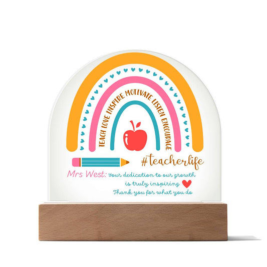 Personalize Acrylic Dome for teachers