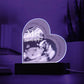 Personalized Ultrasound Photo Heart Plaque with LED