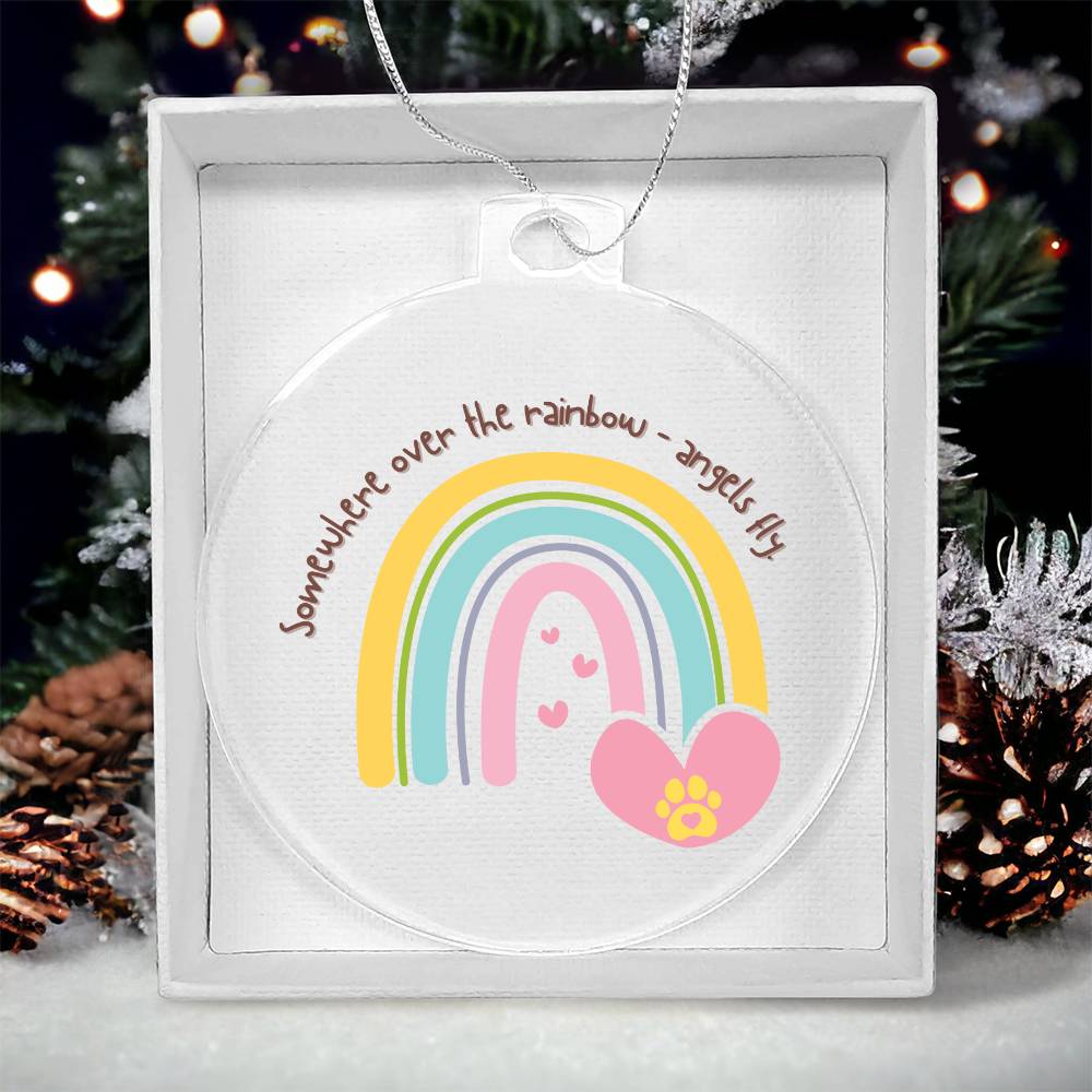 Somewhere over the rainbow - Angels Fly ..  Christmas ornament or Car Ornament