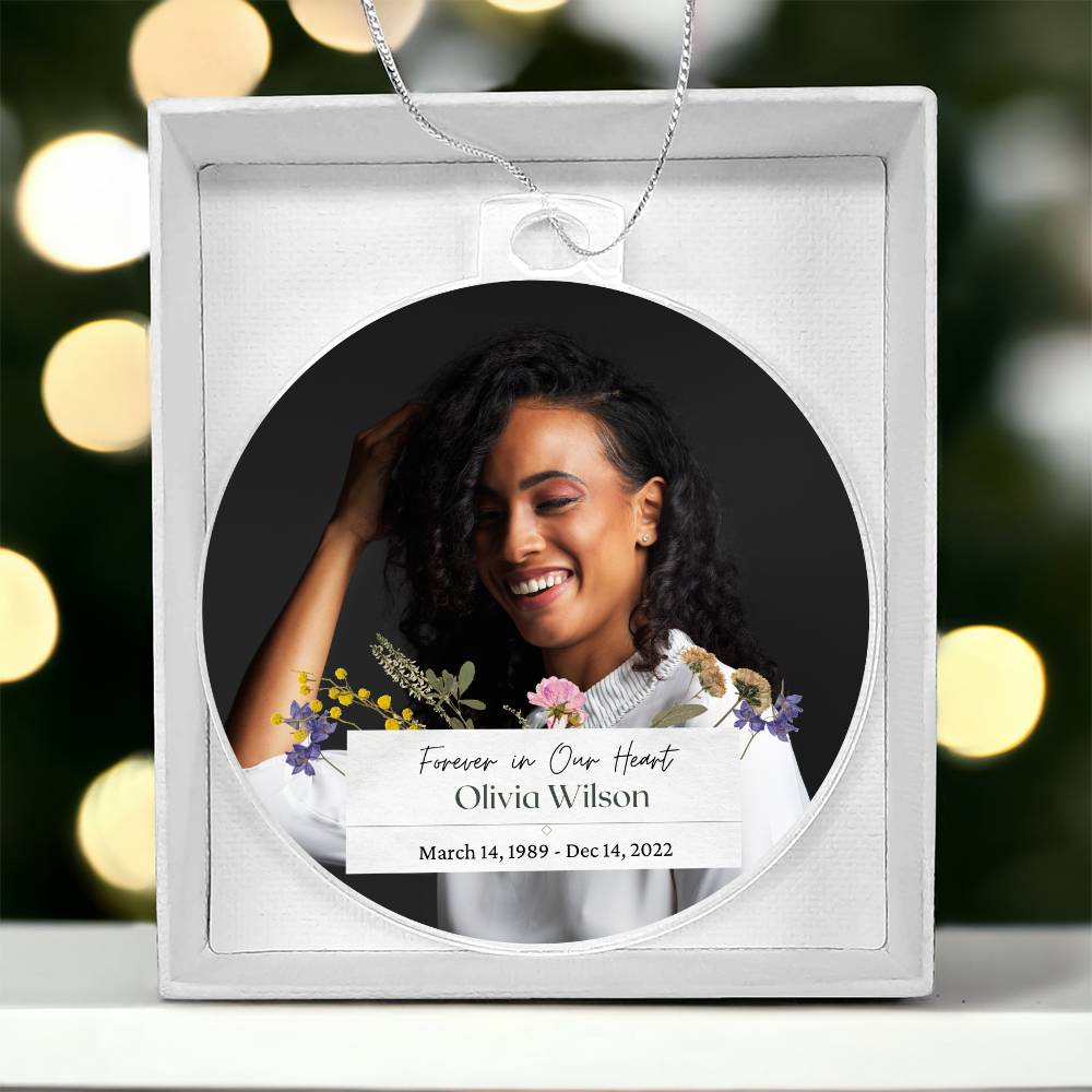Forever in our Heart.. Christmas or Car Ornament