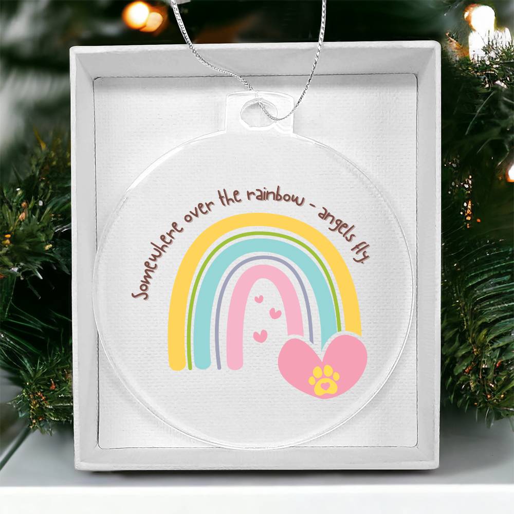 Somewhere over the rainbow - Angels Fly ..  Christmas ornament or Car Ornament