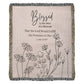 Blessed is she Who has Believed Woven Blanket