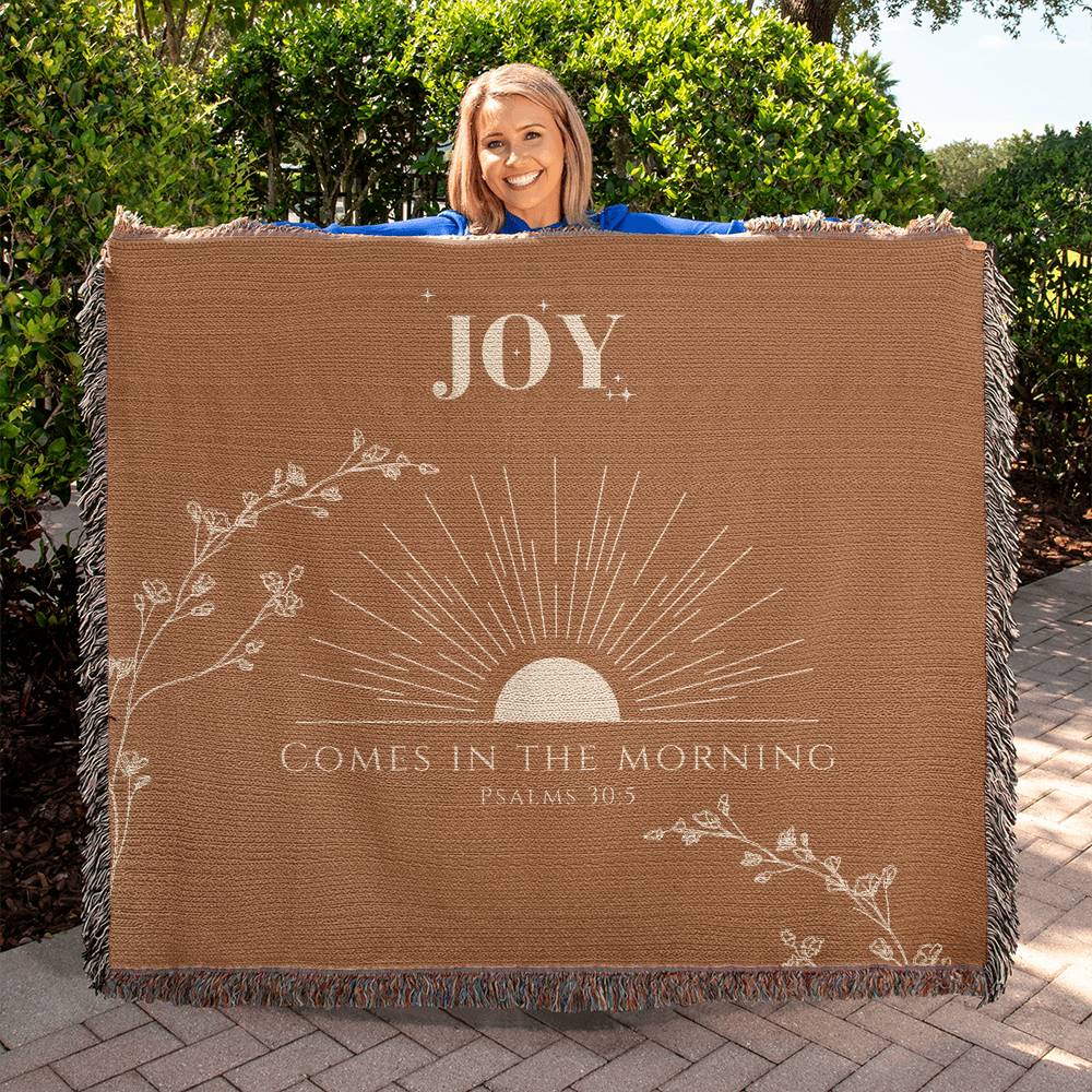 Joy Come in the Morning Woven Blanket