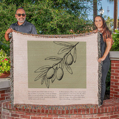 Love is Patient Woven Blanket