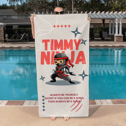 Personalized Ninja bath towel for kids