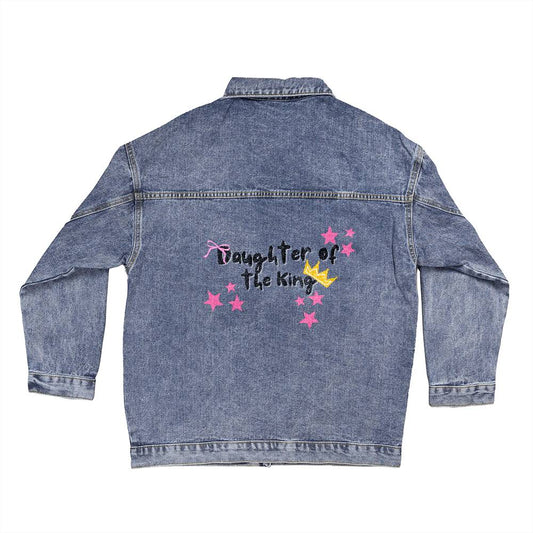 Daughter of the King (pink) Denim Jacket