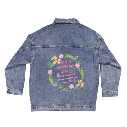Oversized Women's blissful Denim Jacket Daughter and Mother