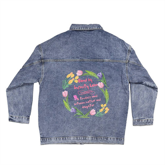 Oversized Women's blissful Denim Jacket Daughter and Mother