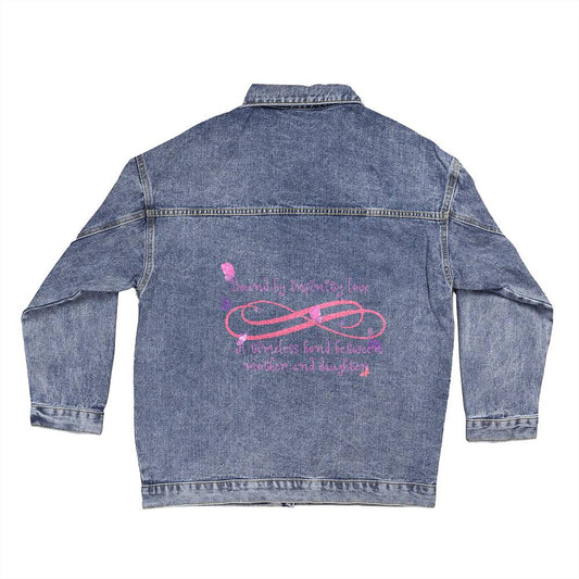 Oversized Women's blissful Denim Jacket Mother and Daughter