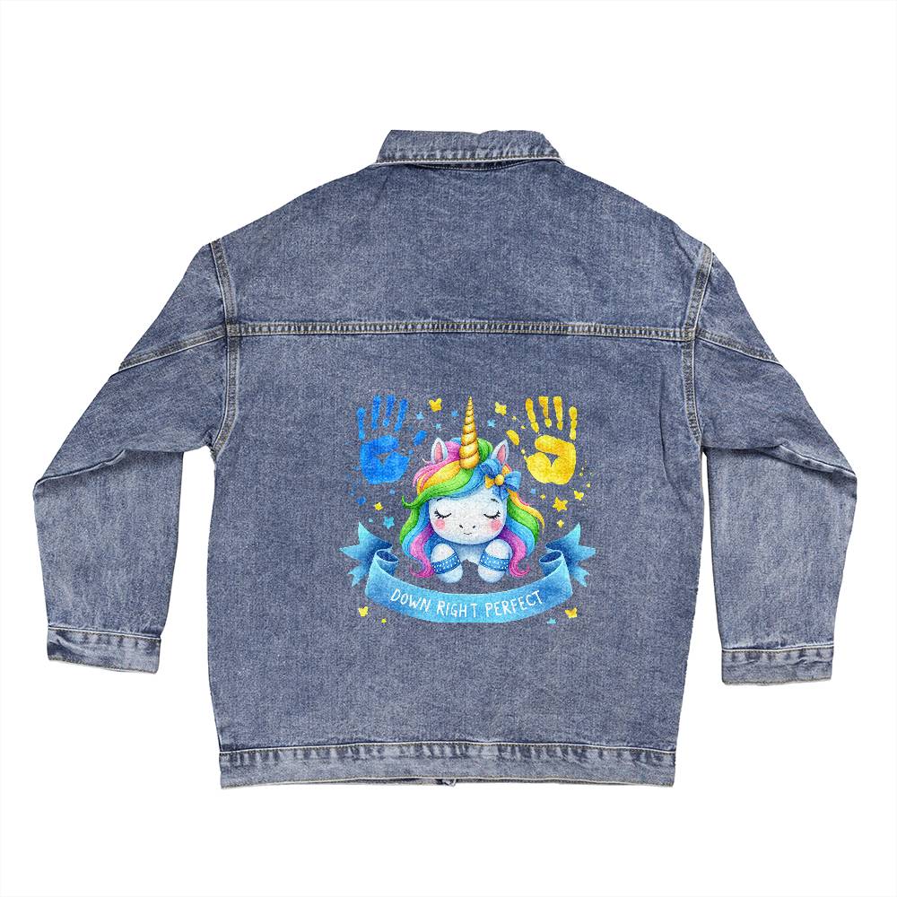 Down Syndrome Oversized Women's DTG Denim Jacket