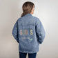 Oversized Women's blissful Denim Jacket God's story