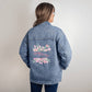 Oversized Women's blissful Denim Jacket Fearfully