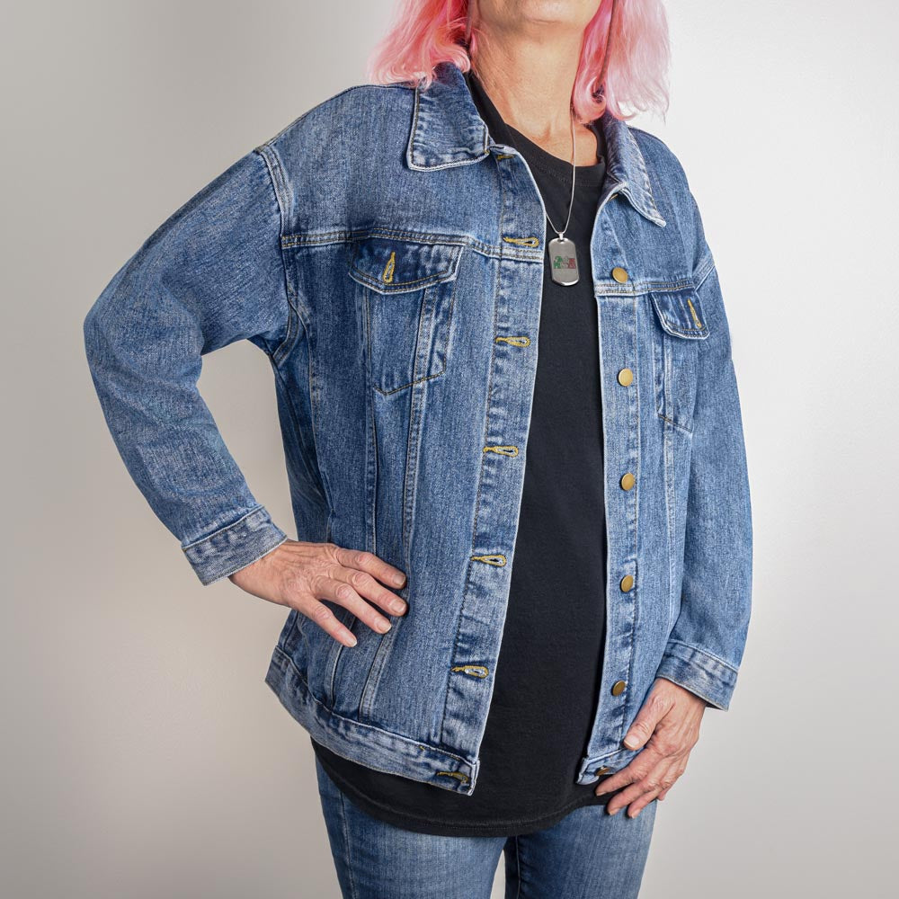 Faith over fear Denim Jacket!  Perfect gift for sister, friend, grandma, grandkids, wife, girlfriend