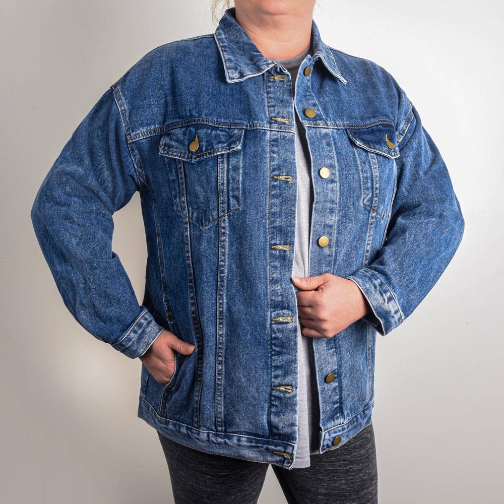 Down Syndrome Oversized Women's DTG Denim Jacket