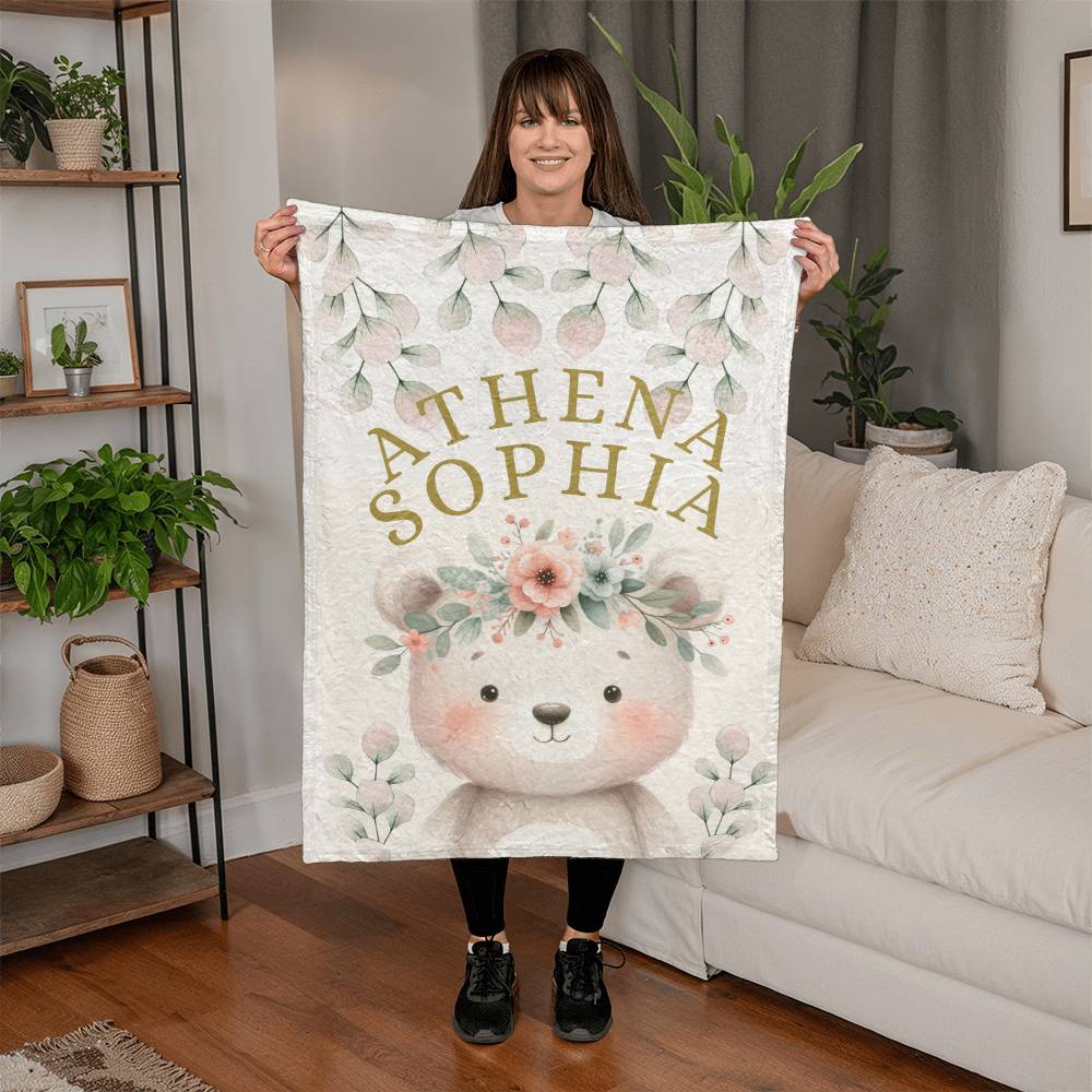 BEAR PERSONALIZED BLANKET (ATHENA SOFIA)