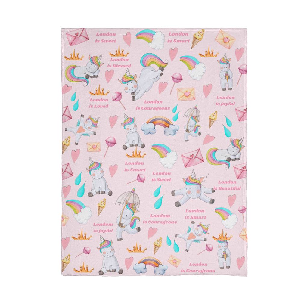 Personalized unicorn Blanket