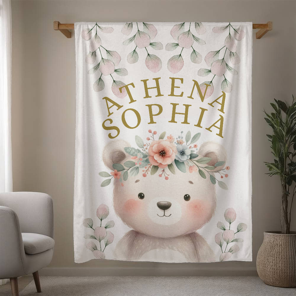 BEAR PERSONALIZED BLANKET (ATHENA SOFIA)