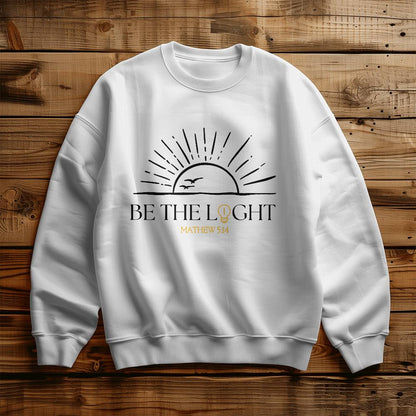 Be the Light, Christian Unisex Crewneck Sweatshirt!