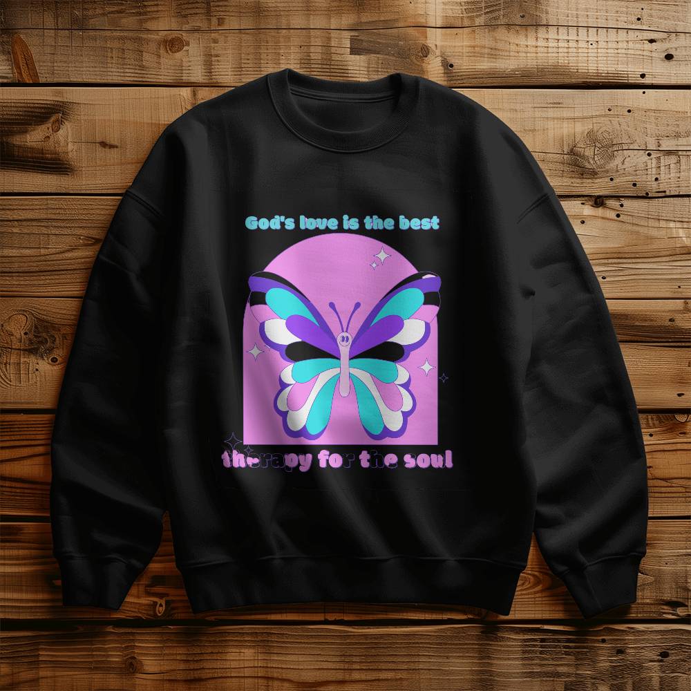 God's Love is The Best Therapy for The Soul, Christian Crewneck Sweatshirt