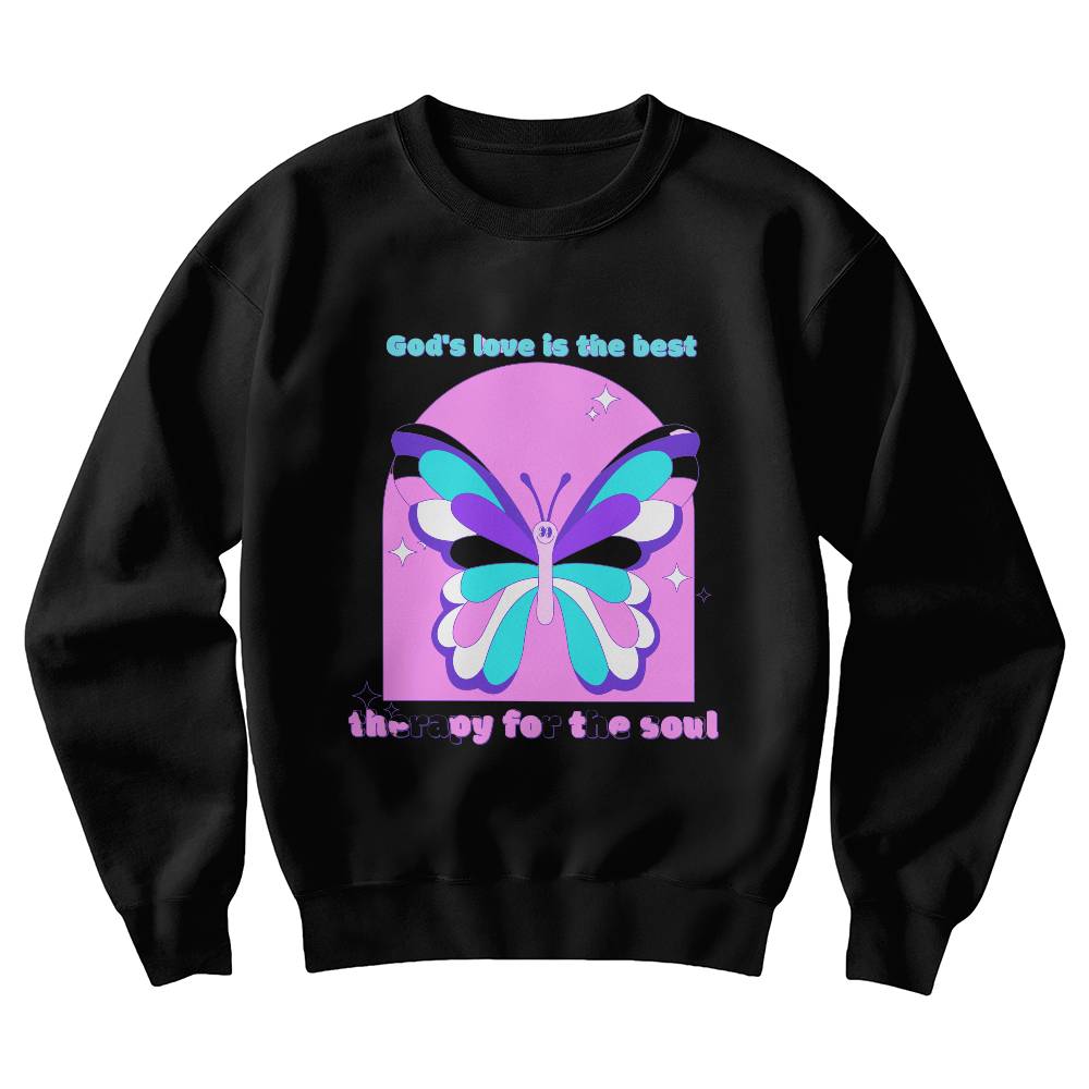 God's Love is The Best Therapy for The Soul, Christian Crewneck Sweatshirt
