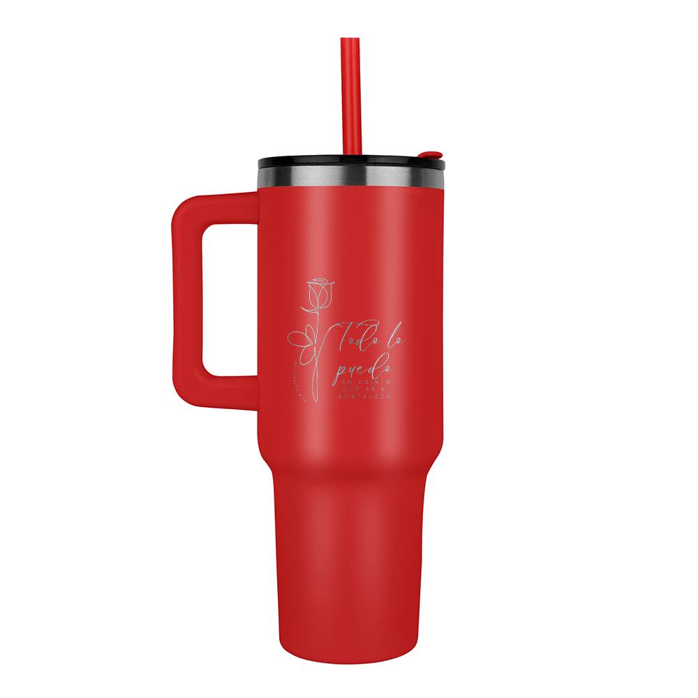 Todo lo puedo en Cristo que me Fortalece Tumbler- Perfect gift for friend, Mom, daughter, wife, Grandma, granddaughter